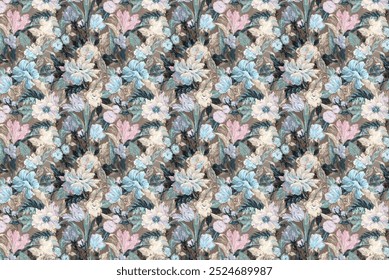 Floral seamless background for textile or book covers, manufacturing, wallpapers, print, gift wrap