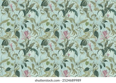 Floral seamless background for textile or book covers, manufacturing, wallpapers, print, gift wrap