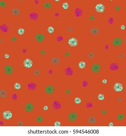Floral seamless background for textile or book covers, wallpapers, print, gift wrap and scrapbooking. Simple cute vector pattern in small-scale flowers. Shabby chic millefleurs.