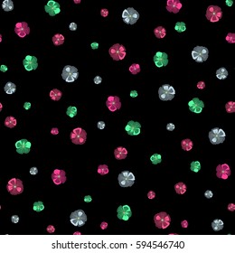 Floral seamless background for textile or book covers, wallpapers, print, gift wrap and scrapbooking. Simple cute vector pattern in small-scale flowers. Shabby chic millefleurs.