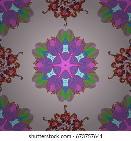 Floral seamless background for textile or book covers, manufacturing, wallpapers, print, gift wrap and scrapbooking. Vector illustration. Simple cute pattern in small-scale flowers.