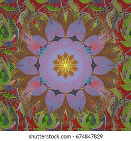 Floral seamless background for textile or book covers, manufacturing, wallpapers, print, gift wrap and scrapbooking. Vector illustration. Simple cute pattern in small-scale flowers.