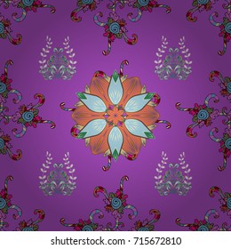 Floral seamless background for textile or book covers, manufacturing, wallpapers, print, gift wrap and scrapbooking. Vector illustration. Simple cute pattern in small-scale flowers.