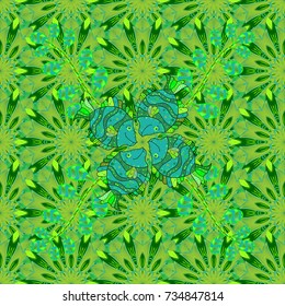 Floral seamless background for textile or book covers, manufacturing, wallpapers, print, gift wrap and scrapbooking. Vector illustration. Simple cute pattern in small-scale flowers.