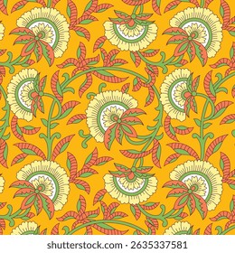 Fundo floral sem costura para têxtil, tecido de algodão, capas, fabricação, papéis de parede, impressão, envoltório de presente e scrapbooking