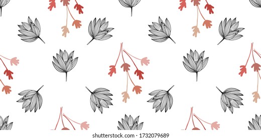 Floral seamless background for textiles, fabrics, covers, wallpapers, print, gift wrapping or any purpose