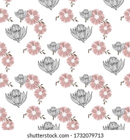 Fondo floral sin soldadura para textiles, tejidos, cubiertas, papel pintado, imprenta, envoltura de regalo o para cualquier fin