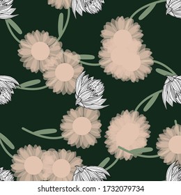 Floral seamless background for textiles, fabrics, covers, wallpapers, print, gift wrapping or any purpose