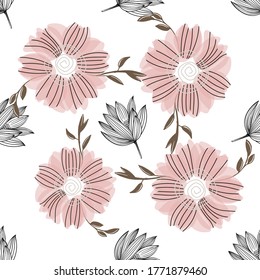 Fondo floral sin soldadura para textiles, tejidos, cubiertas, papel pintado, imprenta, envoltura de regalo o para cualquier fin