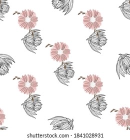 Floral seamless background for textiles, fabrics, covers, wallpapers, print, gift wrapping or any purpose