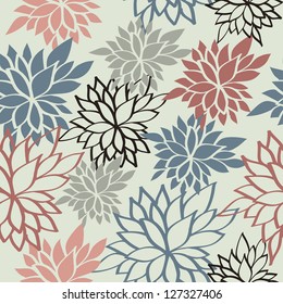 Floral seamless background. Vector illustration