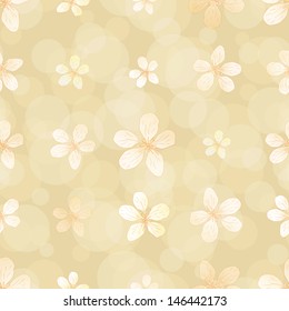 floral seamless background, vector illustration, eps10
