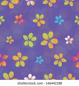 floral seamless background, vector illustration, eps10