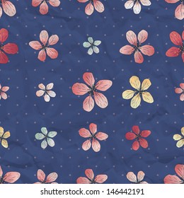 floral seamless background, vector illustration, eps10