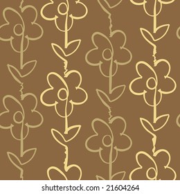 Floral seamless background. Vector illustration.