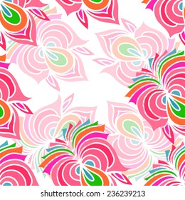 Floral seamless background, vector illustration.