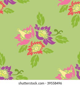 Floral seamless background. Vector illustration