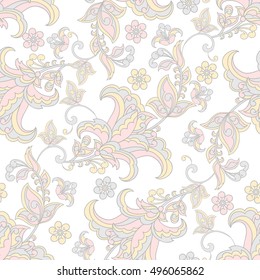 Floral Seamless background. Vector illustration.