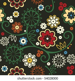 plano de fundo floral sem emenda, imagem vetorial