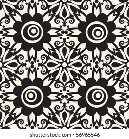 floral seamless background, vector image