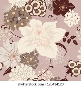 Floral seamless background. Vector pattern