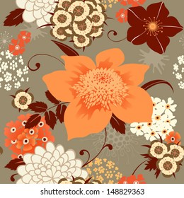 Floral seamless background. Vector pattern