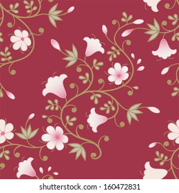 Floral seamless background. Vector pattern