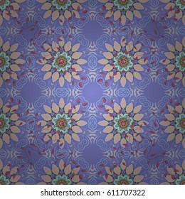 Floral seamless background. Vector textile print for bed linen, jacket, package design, fabric and fashion concepts. Seamless pattern with flowers.