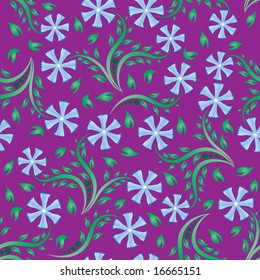 Floral seamless background for yours design use. For easy making seamless pattern just drag all group into swatches bar, and use it for filling any contours.