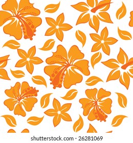 Floral seamless background for yours design use. For easy making seamless pattern just drag all group into swatches bar, and use it for filling any contours.