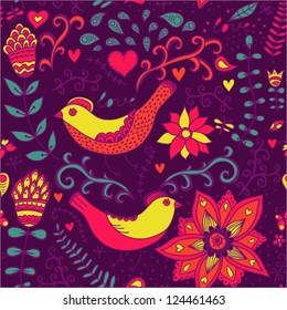 Floral seamless background.Copy that square to the side and you'll get seamlessly tiling pattern which gives the resulting image ability to be repeated or tiled without visible seams.