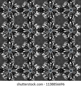 Floral seamless black, brown and gray background for textile, book covers, manufacturing, wallpapers, print, gift wrap. Millefleurs. Liberty style. Simple cute vector pattern in small-scale flowers.