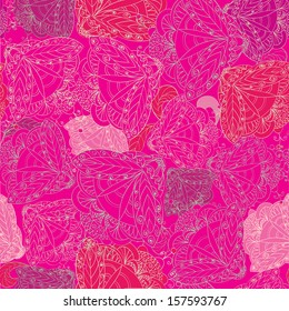 Floral seamless border background. Flourish pattern. Flower texture