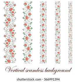 Floral seamless border, vector illustration