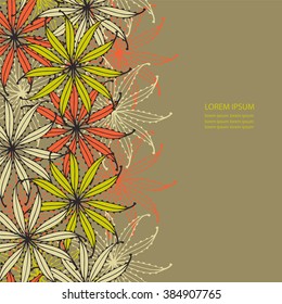 Floral seamless border. Vector illustration.