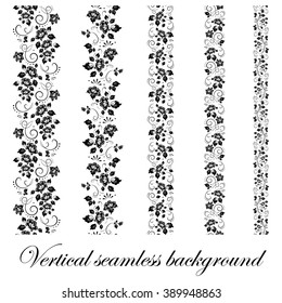 Floral seamless border, vector illustration