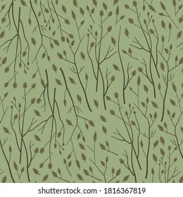 Floral seamless branch pattern. Seamless pattern can be used for wallpaper, pattern fills, web page background,surface textures.