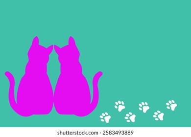 Floral, seamless, cat pattern, invitation card, backdrop, stage background, weaving, woven, embroidery, painting, colorful, wall, office wall, clothing design, furniture, graphic design, interior 