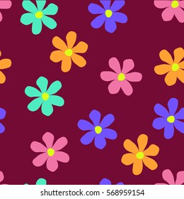 floral seamless colorful pattern