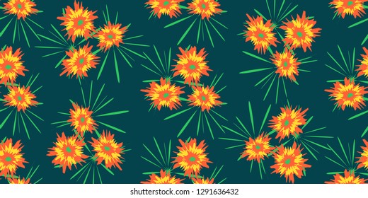 Floral seamless colorful pattern. Sweet  background for textile, cotton fabric, covers, wallpapers, print, gift wrap and scrapbooking