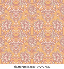 Floral Seamless Damask background. Vector illustration.