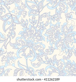 Floral Seamless Damask background. Vector illustration.