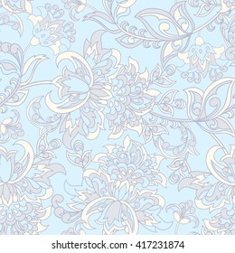 Floral Seamless Damask background. Vector illustration.