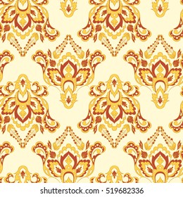 Floral Seamless Damask background. Vector illustration.