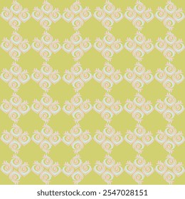 Patrón de damasco floral sin costuras. tono pastel. Grande para la tela, el Fondo de pantalla, los regalos, la materia textil, la vajilla, el diseño de empaquetado.