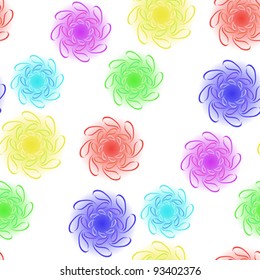floral seamless design, abstract texture; vector art illustration; image contains clipping mask