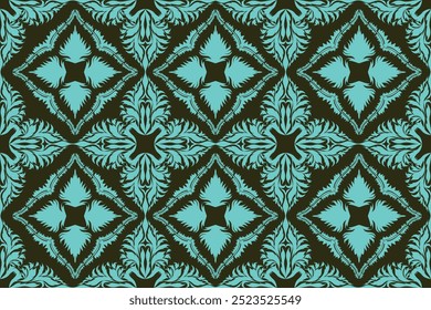 A floral seamless fabric pattern features an elegant, continuous arrangement of blooming flowers and botanical elements that repeat seamlessly across the fabric. For a wide range of applications