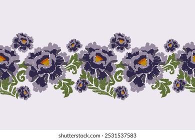 Floral seamless fabric pattern, wallpaper, design, vector, illustration, fabric, clothing, carpet, textile, batik, embroidery