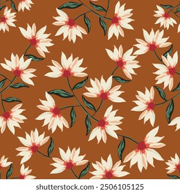 floral seamless flower allover pattern for textile digital print, wallpaper, background, graphic design