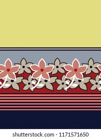 floral seamless flowers border pattern